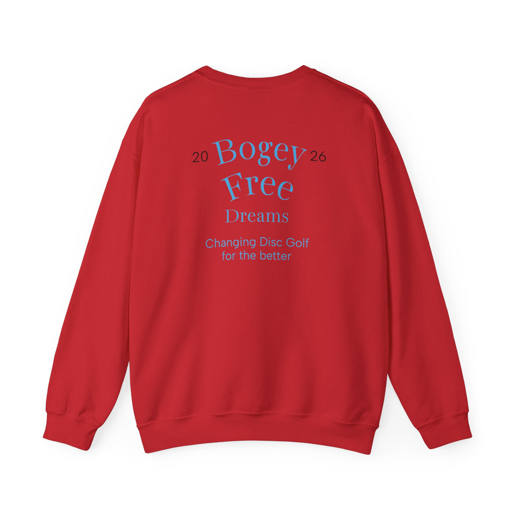 Disc Golf Crewneck Sweatshirt — "Throw Fun Shots, Be Good Folks, Get Better Daily"