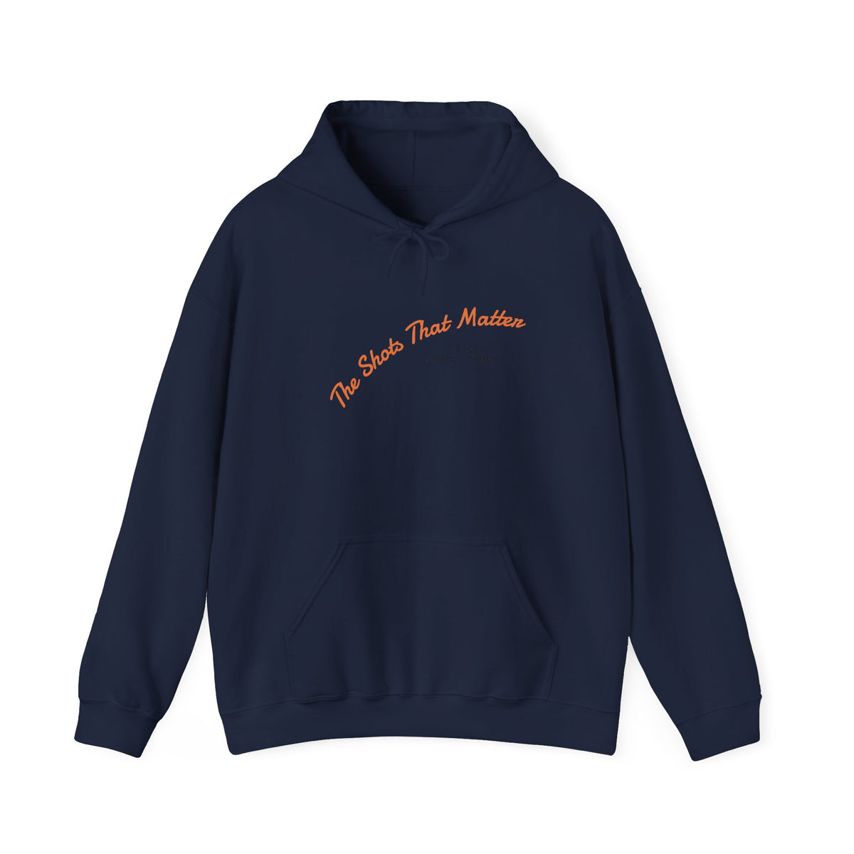Graphic Hoodie — "The Shots That…" Minimal Script Pullover