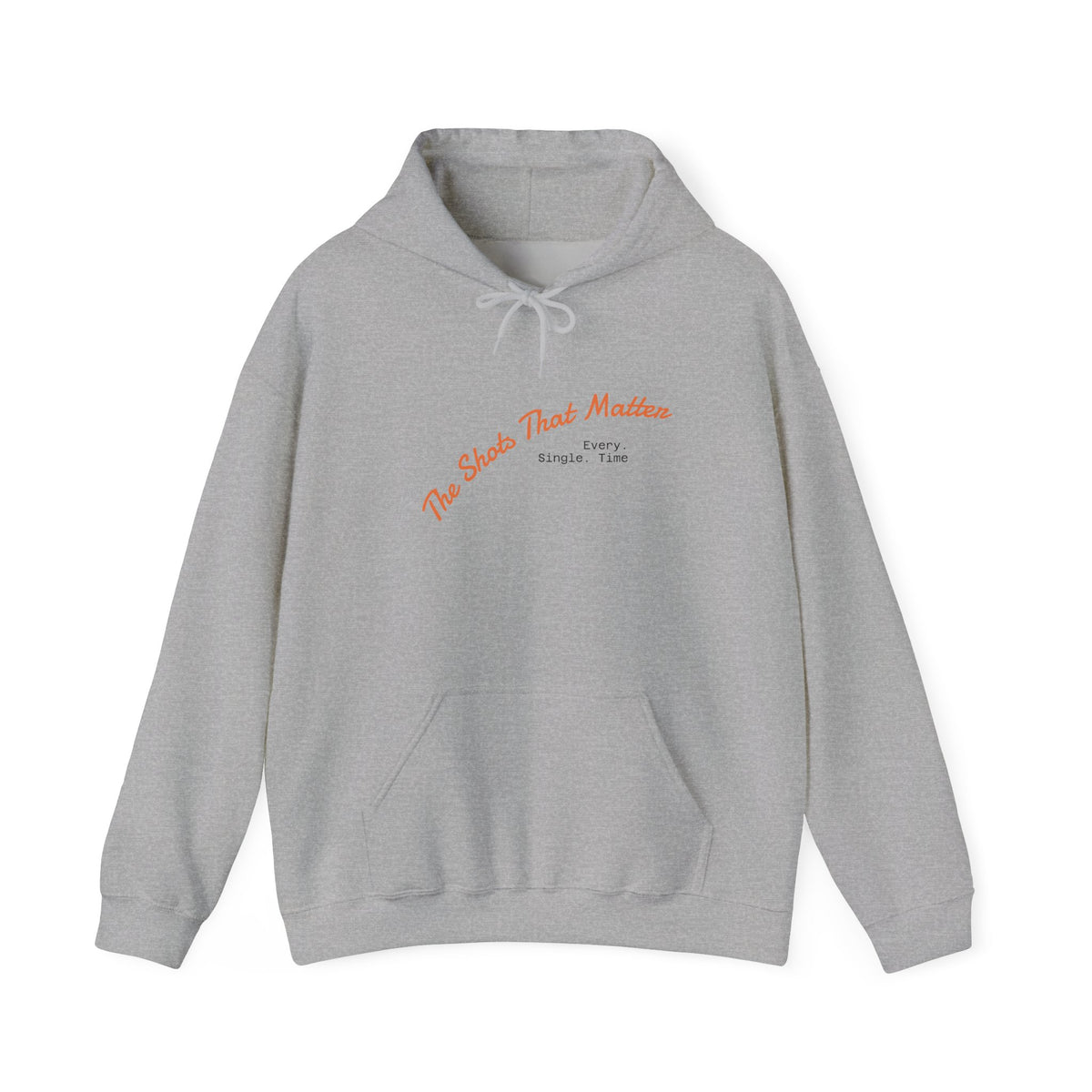 Graphic Hoodie — "The Shots That…" Minimal Script Pullover