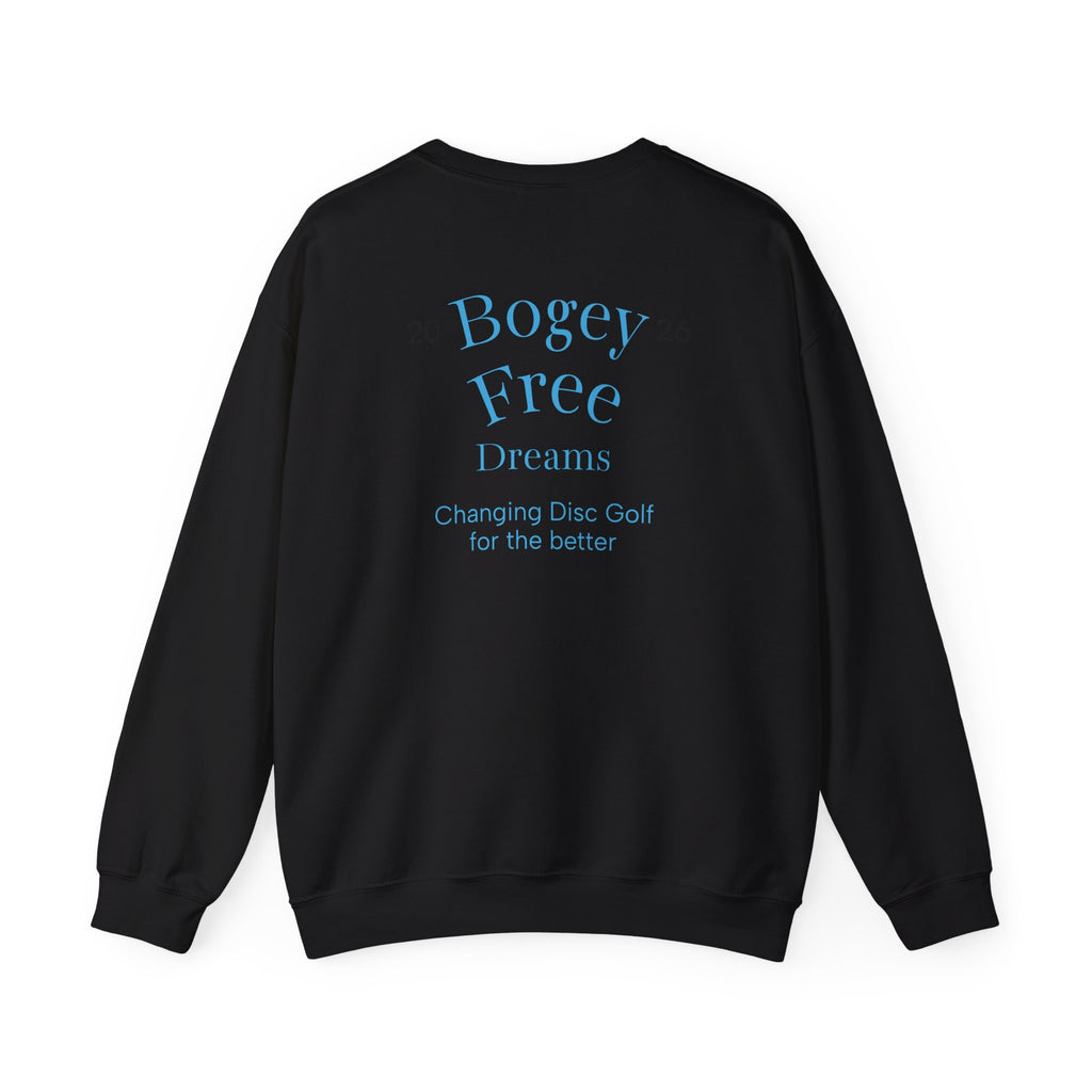 Disc Golf Crewneck Sweatshirt — "Throw Fun Shots, Be Good Folks, Get Better Daily"