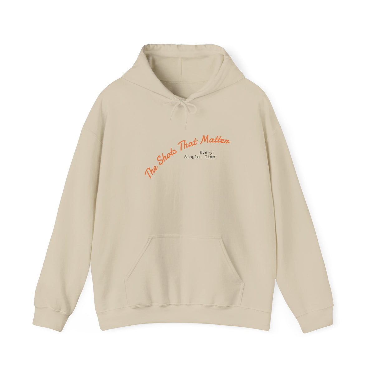 Graphic Hoodie — "The Shots That…" Minimal Script Pullover