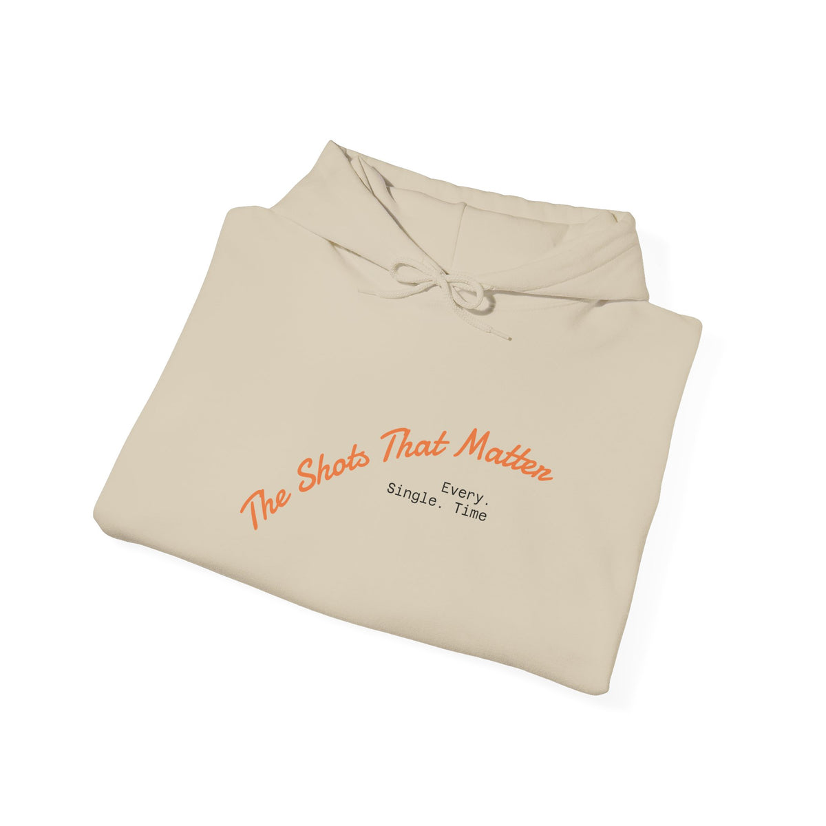 Graphic Hoodie — "The Shots That…" Minimal Script Pullover