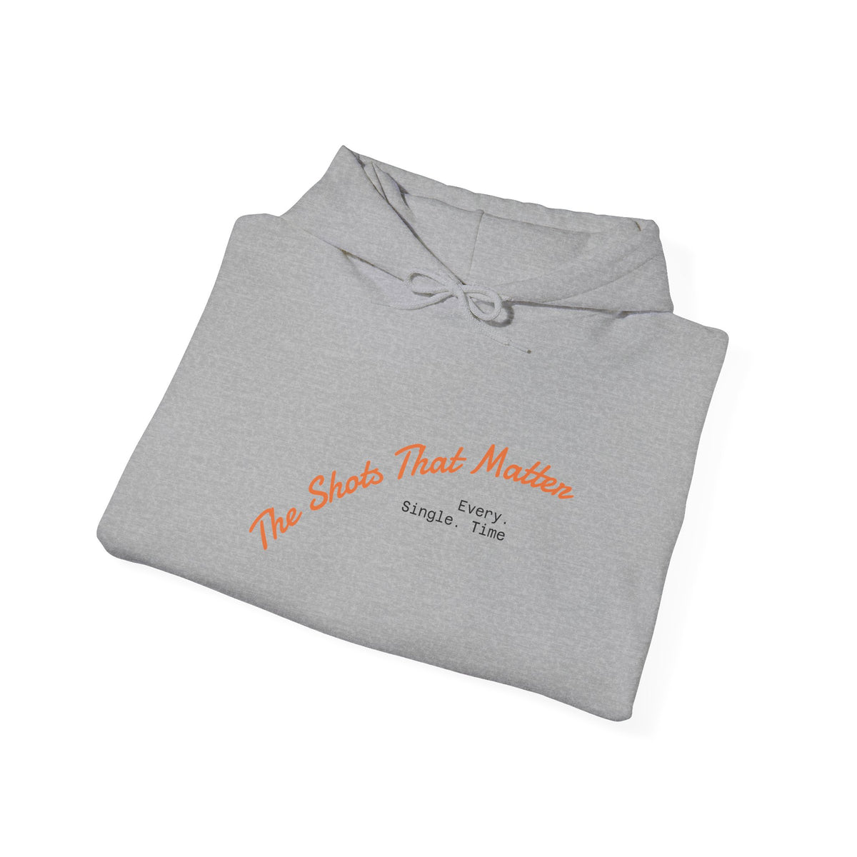 Graphic Hoodie — "The Shots That…" Minimal Script Pullover
