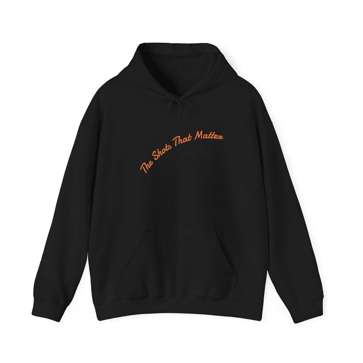 Graphic Hoodie — "The Shots That…" Minimal Script Pullover