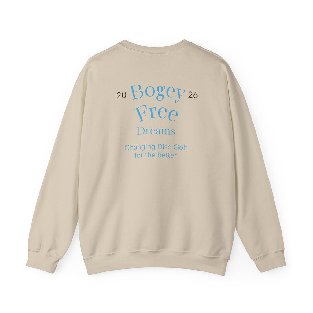 Disc Golf Crewneck Sweatshirt — "Throw Fun Shots, Be Good Folks, Get Better Daily"